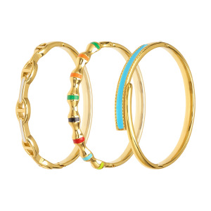 Bracelets Pour Femmes En Acier Inoxydable Doré, Délicats, Imperméables Et Anti-Ternissement h5 Image5