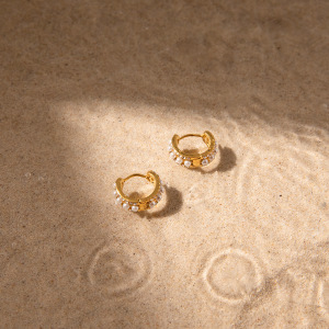Boucles D'Oreilles Créoles Élégantes Pour Femmes, En Acier Inoxydable Doré, Imperméables Et Anti-Ternissement h5 Image6