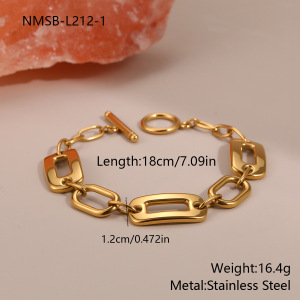 Bracelet Minimaliste Ajouré En Acier Inoxydable, Étanche Et Anti-Ternissement, Couleur Or, Pour Femme h5