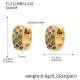 F1212 - Boucles d'oreilles en zircon bleu foncé - Taille moyenne Image20