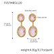 F957 - Boucles d'oreilles en or avec pierre rose à facettes Image6