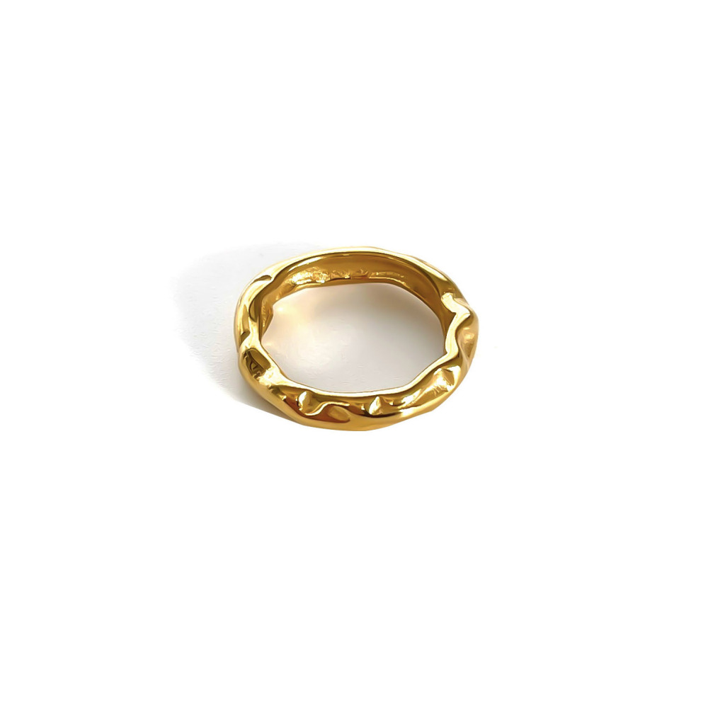 Bague Statement En Forme De Cœur, 1 Pièce, Perle D'Imitation, Couleur Or 