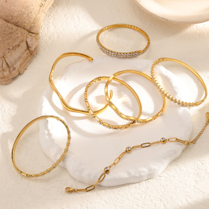 Ensembles De Bijoux Délicats En Acier Inoxydable, Imperméables, Couleur Or, Pour Femmes h5 Image2