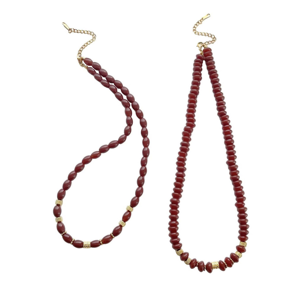 Collier De Perles Étanches En Verre Et Acier Inoxydable (1 Pièce) Image6