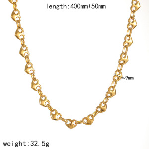 Ensembles De Bijoux Pour Femmes En Acier Inoxydable Doré, Imperméables, En Forme De Cœur Et Ornés De Strass. h5