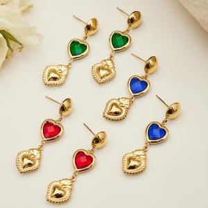 Collier Long Pour Femme En Verre, Acier Inoxydable, Imperméable Et Anti-Ternissement, Couleur Or, Avec Un Cœur Romantique h5 Image5