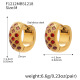 Boucles d'oreilles F1212 en zircon rouge - Taille moyenne Image11