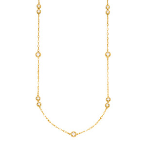 Colliers Longs Minimalistes Pour Femmes, En Acier Titane, Zircon, Imperméables Et Anti-Ternissement, Couleur Or h5 