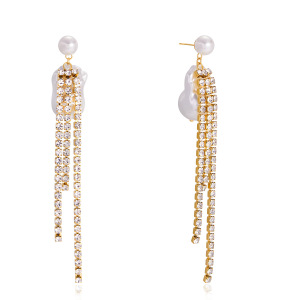 Boucles D'Oreilles De Soirée Pour Femmes, En Acier Inoxydable Étanche, Couleur Or, Avec Pompon Scintillant h5 