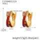 F1209 - Boucles d'oreilles en zircon rouge - Grande taille Image9