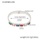 Z518 - Bracelet en acier et pierre de verre couleur acier Image14
