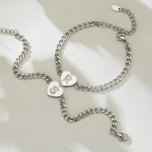 Colliers Pendentifs Pour Femmes En Acier Inoxydable Doré Brillant Avec Pendentif En Forme De Cœur Et Zircon, Étanches Et Anti-Ternissement h5 Image7