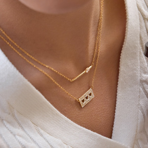 Collier Pendentif Femme En Forme De Cœur, En Acier Inoxydable, Imperméable Et Anti-Ternissement, Couleur Or. h5 Image4