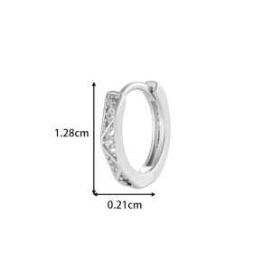 Boucles D'Oreilles Créoles Pour Femmes, En Zircon, Couleur Cuivre Doré, Imperméables Et Anti-Ternissement, Ornées De Fleurs Délicates. h5 Image2