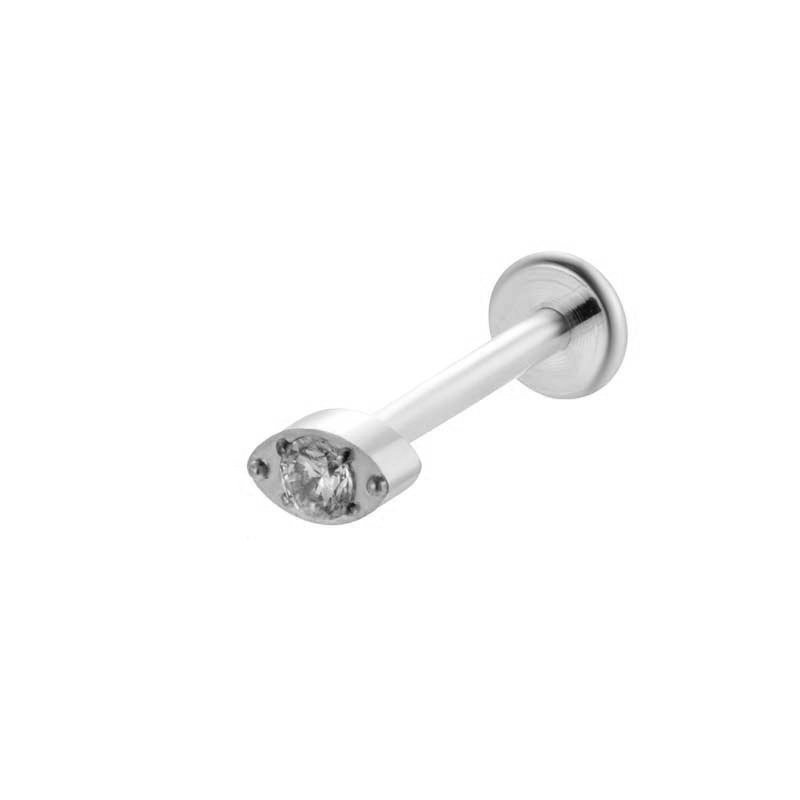 Boucles D'Oreilles Piercing Femme En Alliage De Titane Doré Avec Zircon, En Forme De Lettre 