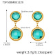 TXF508 - Boucles d'oreilles en or et pierre bleu lac Image18