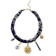 Collier en tissu bleu Image2