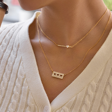 Collier pendentif femme en forme de cœur, en acier inoxydable, imperméable et anti-ternissement, couleur or. 2