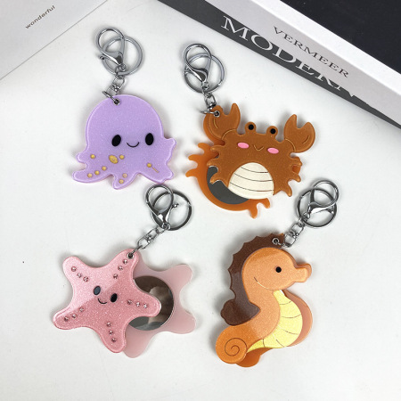 Porte-clés en acétate représentant un adorable animal marin (1 pièce)