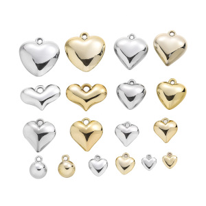 Pendentifs Pour Femmes En Forme De Cœur, Étanches, En Acier Inoxydable Ccb, Couleur Or, À Faire Soi-Même h5 Image2