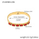 Z518 - Bracelet en pierre de verre rouge doré Image7