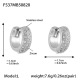 F537-Boucles d'oreilles en zircon couleur acier-L Image22