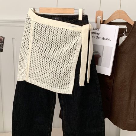 Surjupe en maille une pièce, jupon une pièce à superposer 2