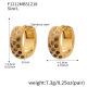 Boucles d'oreilles F1212 en zircon noir - Grande taille Image7