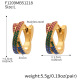 F1209 - Boucles d'oreilles en zircon coloré - Grande taille