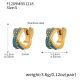 F1209 - Boucles d'oreilles en zircon bleu - Petites Image14