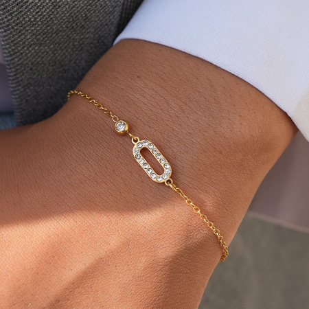 Ensembles de bracelets simples pour femmes, rectangulaires, en acier inoxydable, étanches, couleur or, pour un usage quotidien
