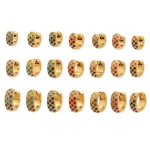 Boucles D'Oreilles Créoles Pour Femmes En Acier Inoxydable Doré, Imperméables Et Anti-Ternissement, Ornées De Zircon, En Forme De Losange Brillant. h5 Image7