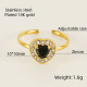 586 - Bague en forme de cœur [Diamant noir] Image3