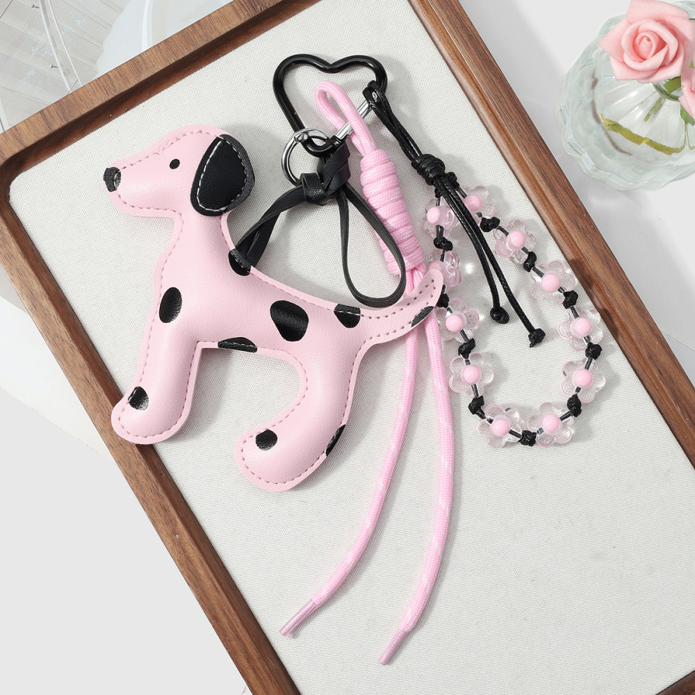 Perles Roses À Pois Pour Sac À Main En Cuir Pour Femme Image5
