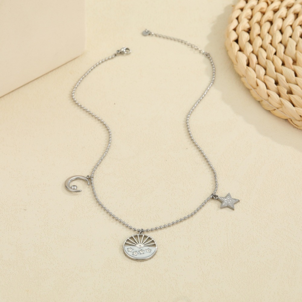 Colliers À Maillons Pour Femmes Daily Chain En Acier Inoxydable, Étanches Et Anti-Ternissement, Couleur Or Image4