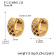Boucles d'oreilles F1212 en zircon noir - Taille moyenne Image8