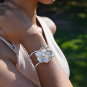 Bracelet Étanche En Acier Inoxydable En Forme De Fleur - Magnifique Bracelet En Acier Inoxydable h5 Image6