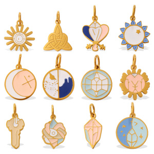 Pendentifs Pour Femmes En Acier Inoxydable Doré, À Motif Géométrique, Étanches Et Anti-Ternissement h5 Image5
