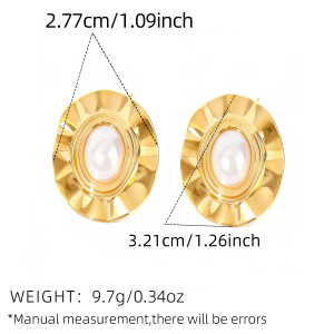 1 Paire De Boucles D'Oreilles Puces Élégantes Pour Femmes, En Acier Inoxydable Hypoallergénique, Imperméables Et Inaltérables. h5 Image2