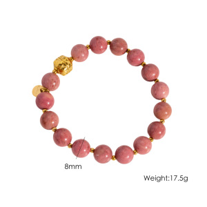 Bracelets De Perles Pour Femmes, Ornés De Magnifiques Pierres Naturelles Couleur Or h5 