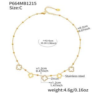 Colliers Pendentifs Pour Femmes En Acier Inoxydable, Imperméables, Anti-Ternissement Et Zircon Couleur Or, Ornés D'Un Délicat Trèfle h5 