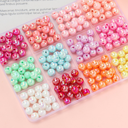 Perles acryliques brillantes à dégradé de couleurs à faire soi-même