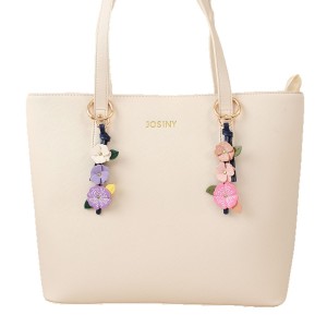 Porte-Clés Pour Sac Femme En Pu, Motif Fleurs Romantiques h5 Image4