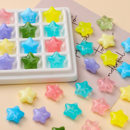 Perles acryliques étoiles à faire soi-même de la série Jelly