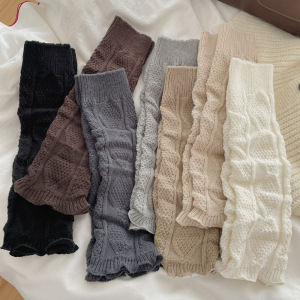 1 Paire De Chaussettes Hautes Unies Et Mignonnes En Maille, Amples. h5 Image2