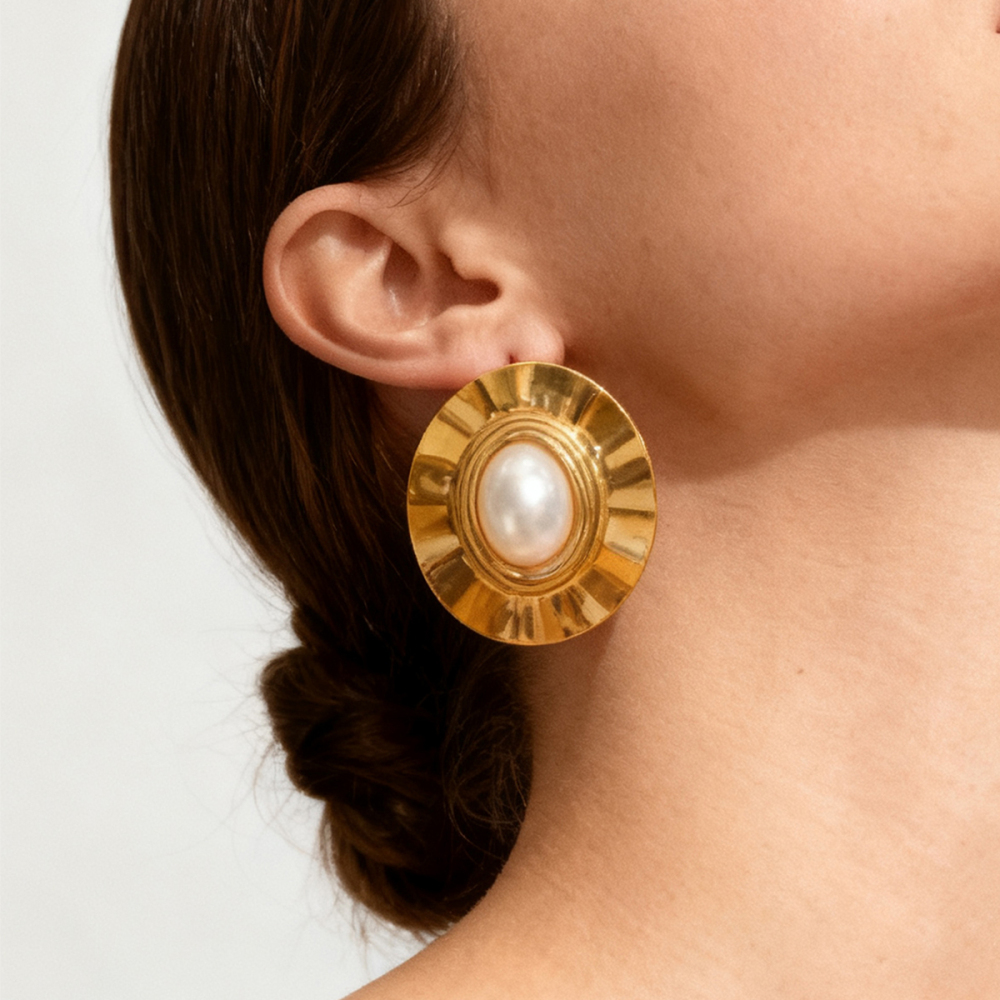 1 Paire De Boucles D'Oreilles Puces Élégantes Pour Femmes, En Acier Inoxydable Hypoallergénique, Imperméables Et Inaltérables. Image6