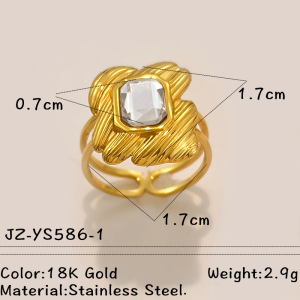 Bague Pendentif Croix Et Cœur En Acier Inoxydable Étanche Couleur Or Avec Zircon. h5 