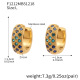 F1212 - Boucles d'oreilles en zircon bleu foncé - Grande taille Image19