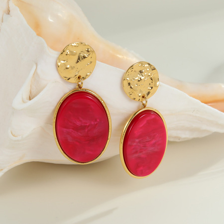 Ensembles de bijoux pour femmes luxueux, style rétro, imprimé léopard, ronds, en acier inoxydable étanche, couleur or 2