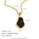 Collier pendentif en perle baroque - Or et noir 